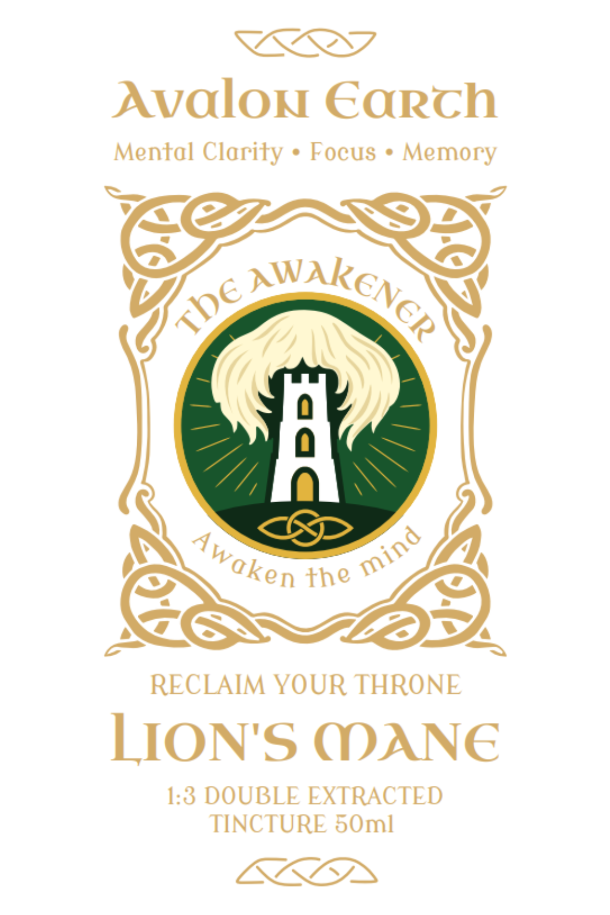 🌀 Lion’s mane organic tincture (full-spectrum)